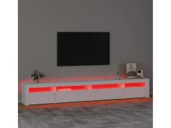 Mueble TV con luces LED blanco 270x35x40 cm YOE36177
