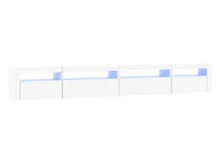 Mueble TV con luces LED blanco 270x35x40 cm YOE36177