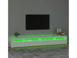 Mueble TV con luces LED blanco 270x35x40 cm YOE36177
