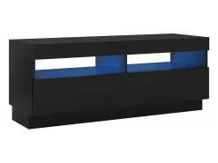 Mueble TV con luces LED negro 100x35x40 cm YOE62547