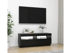 Mueble TV con luces LED negro 100x35x40 cm YOE62547