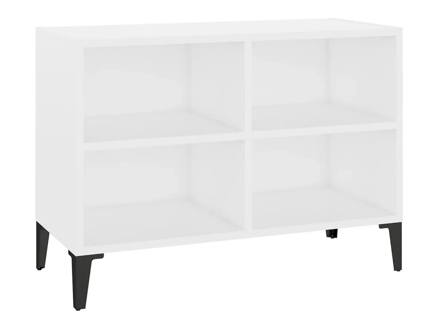Mueble TV con patas de metal blanco 69,5x30x50 cm YOE35579
