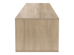 Mueble TV de 180 cm con luz LED que cambia de color - 3 compartimentos grandes - Blanco