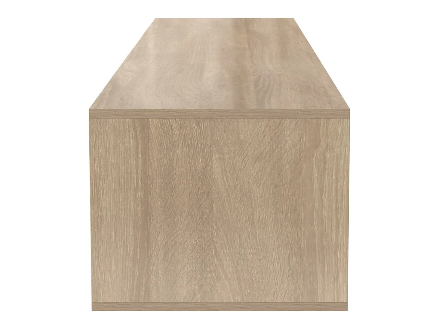 Mueble TV de 180 cm con luz LED que cambia de color - 3 compartimentos grandes - Blanco