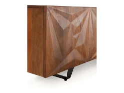 Mueble TV de 2 puertas y 2 cajones en madera maciza de mango