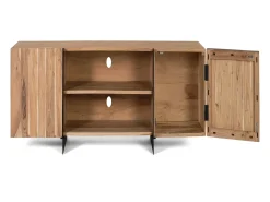 Mueble tv de acacia y metal tintado natural