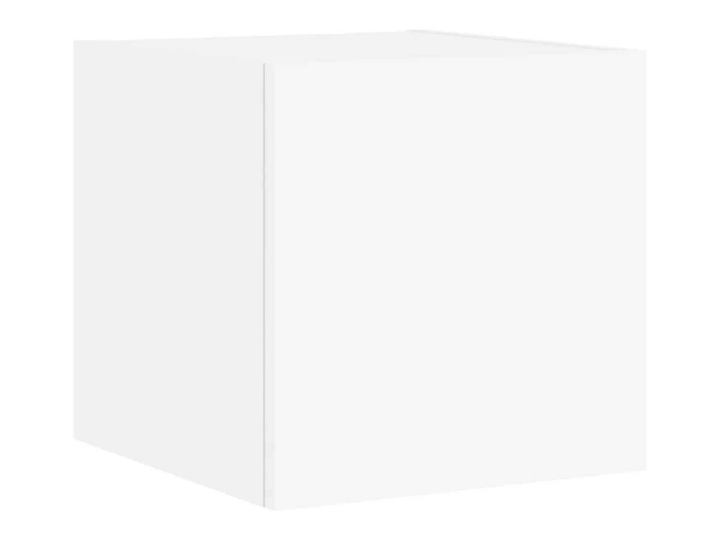 Mueble TV de pared con luces LED blanco 30,5x35x30 cm ES86436