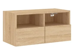 Mueble TV de pared madera ingeniería roble Sonoma 60x30x30cm ES69515