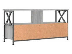 Mueble TV hierro y madera contrachapada gris Sonoma 90x33x45 cm