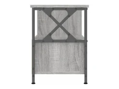 Mueble TV hierro y madera contrachapada gris Sonoma 90x33x45 cm