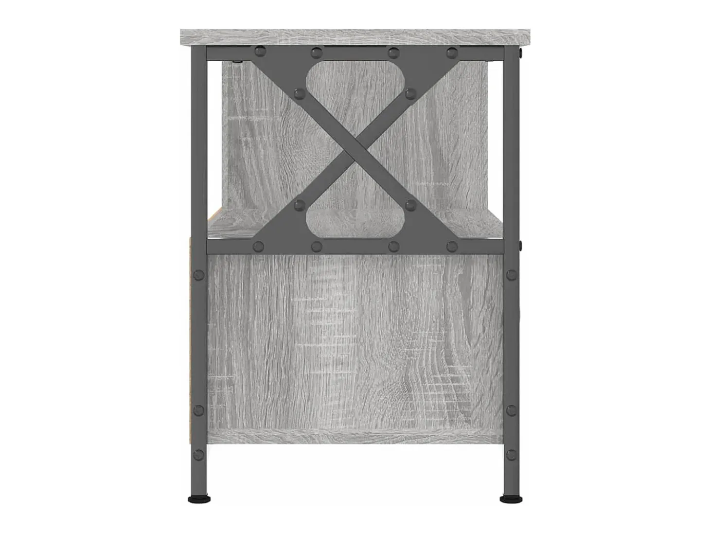Mueble TV hierro y madera contrachapada gris Sonoma 90x33x45 cm