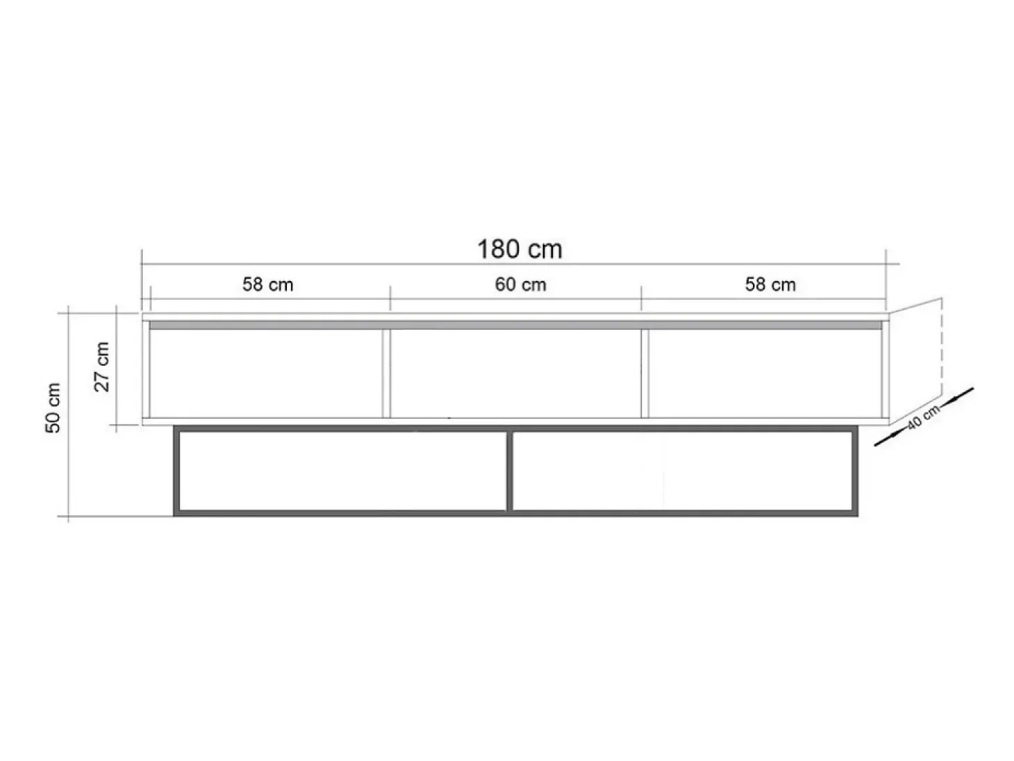 Mueble TV industrial con cajones HAYE
