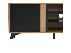 Mueble TV L 180 cm - con 3 puertas y 3 compartimentos - Marrón