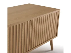 Mueble tv Lluvia 3 puertas color roble, 130 cm largo