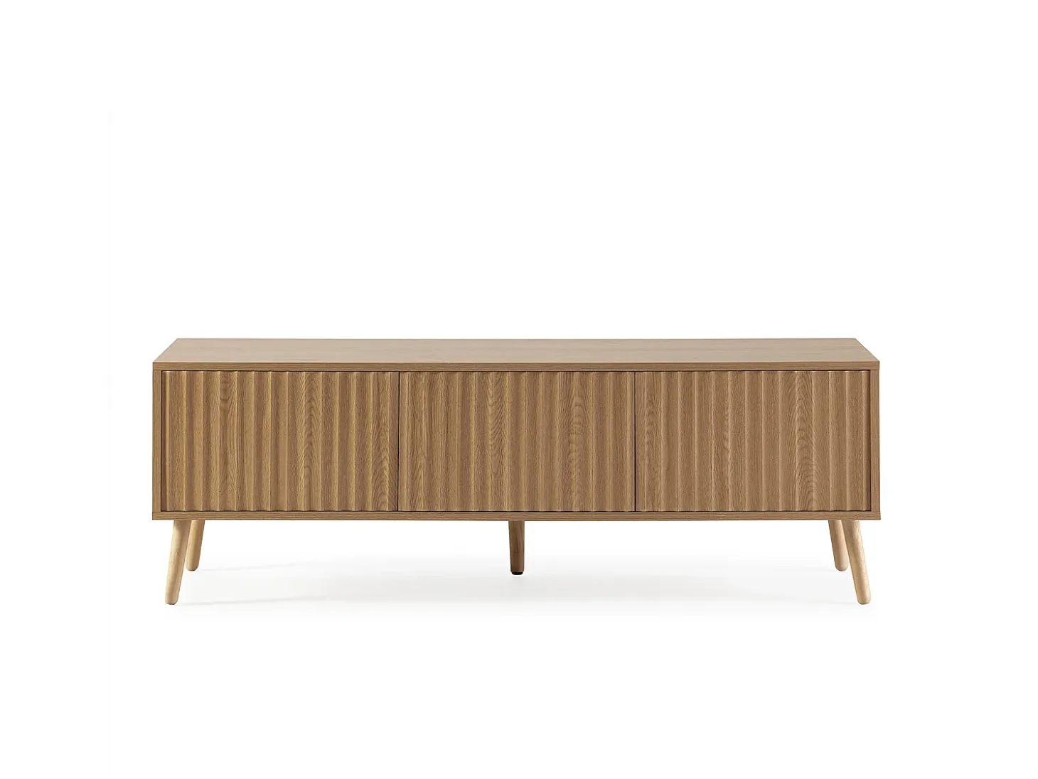 Mueble tv Lluvia 3 puertas color roble, 130 cm largo