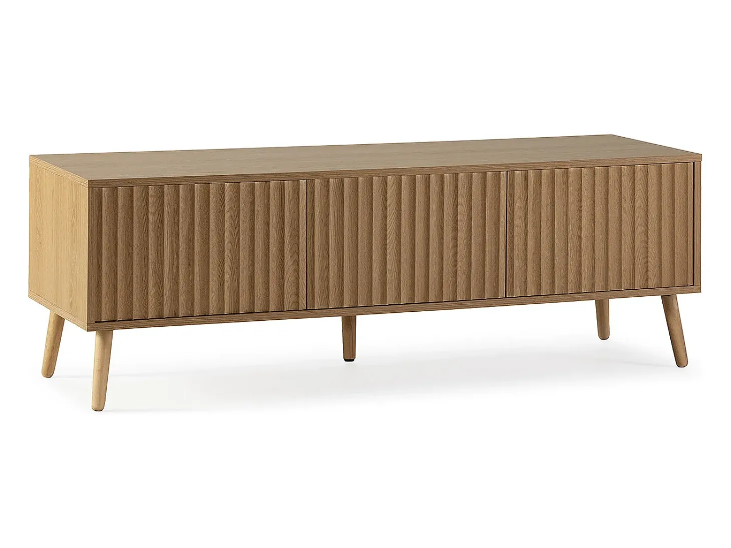 Mueble tv Lluvia 3 puertas color roble, 130 cm largo