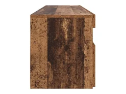 Mueble TV luces LED madera ingeniería envejecida 90x35x40 cm