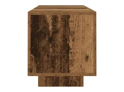 Mueble TV luces LED madera ingeniería envejecida 160x35x40 cm