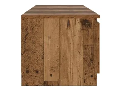 Mueble TV luces LED madera ingeniería envejecida 140x40x36 cm
