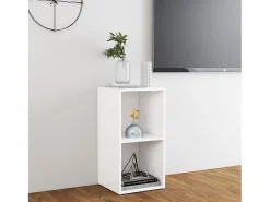 Mueble TV madera contrachapada blanco 72x35x36,5 cm YOE60467