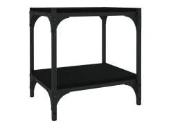 Mueble TV madera contrachapada y acero negro 40x33x41 cm YOE52861