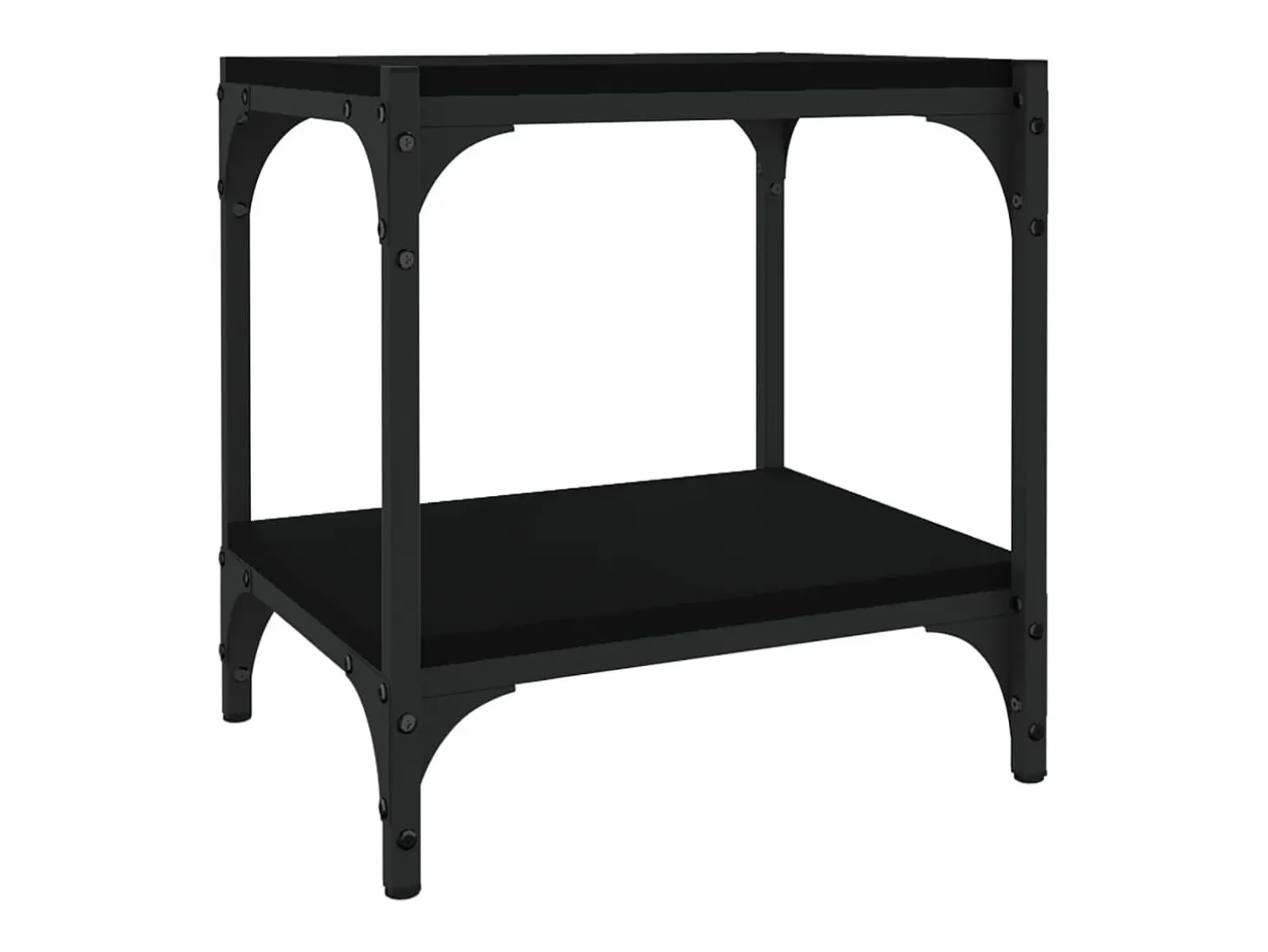 Mueble TV madera contrachapada y acero negro 40x33x41 cm YOE52861