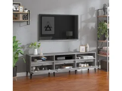 Mueble TV madera contrachapada gris Sonoma 150x30x44,5 cm YOE41776