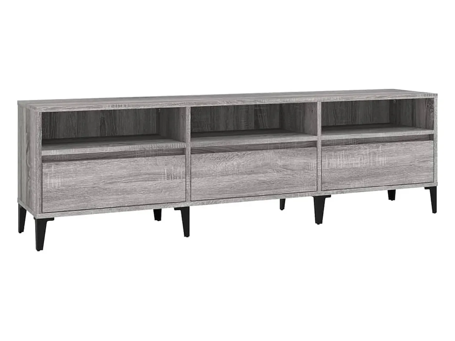 Mueble TV madera contrachapada gris Sonoma 150x30x44,5 cm YOE41776