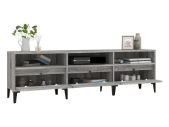 Mueble TV madera contrachapada gris Sonoma 150x30x44,5 cm YOE41776