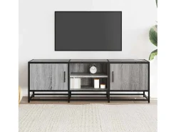 Mueble TV madera ingeniería y metal gris Sonoma 120x35x41 cm