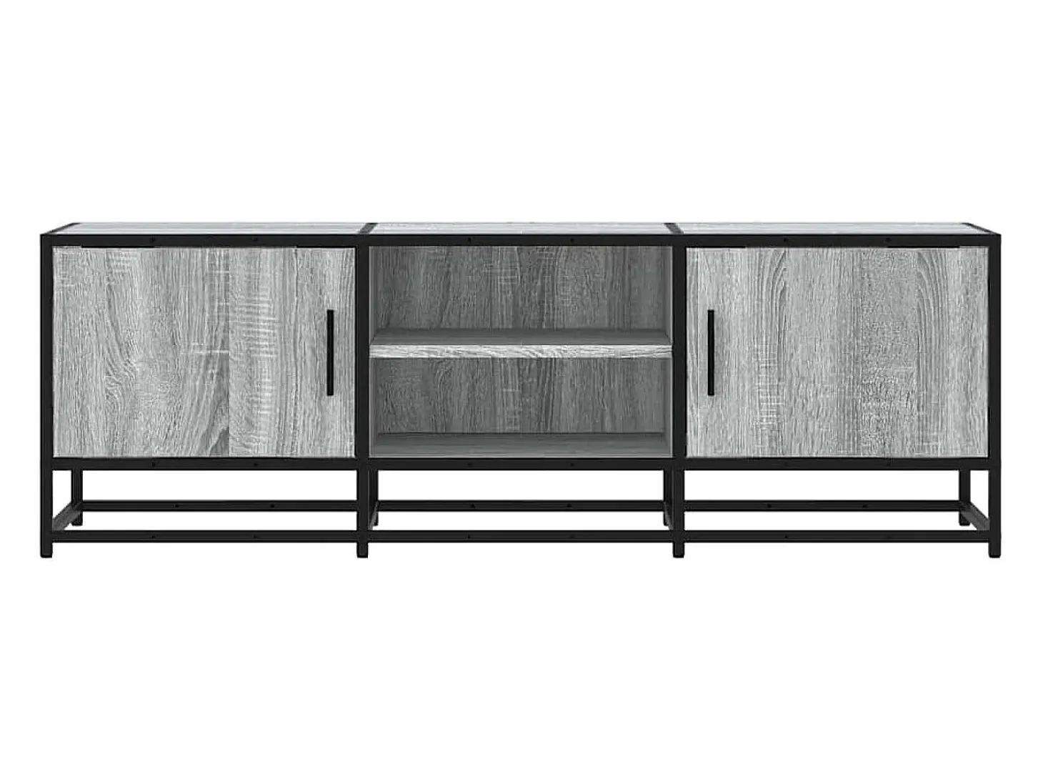 Mueble TV madera ingeniería y metal gris Sonoma 120x35x41 cm