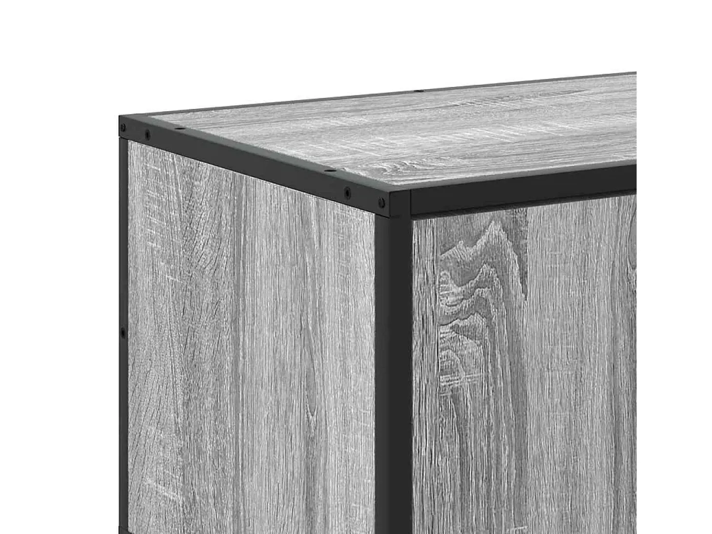 Mueble TV madera ingeniería y metal gris Sonoma 120x35x41 cm