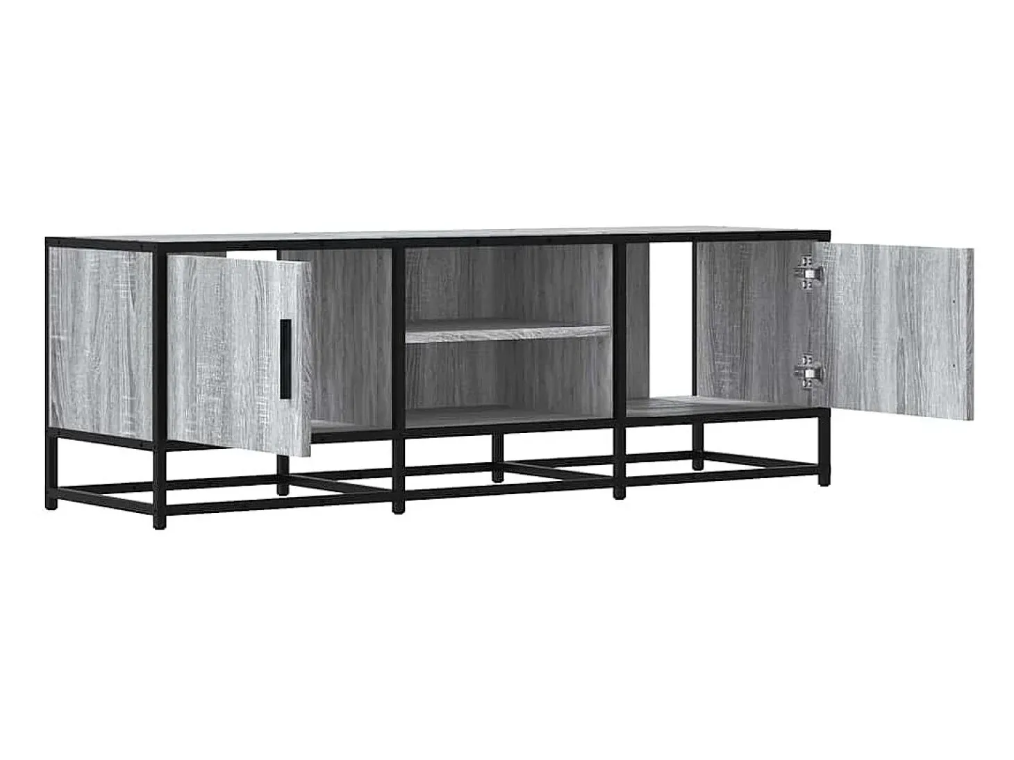 Mueble TV madera ingeniería y metal gris Sonoma 120x35x41 cm
