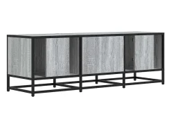 Mueble TV madera ingeniería y metal gris Sonoma 120x35x41 cm