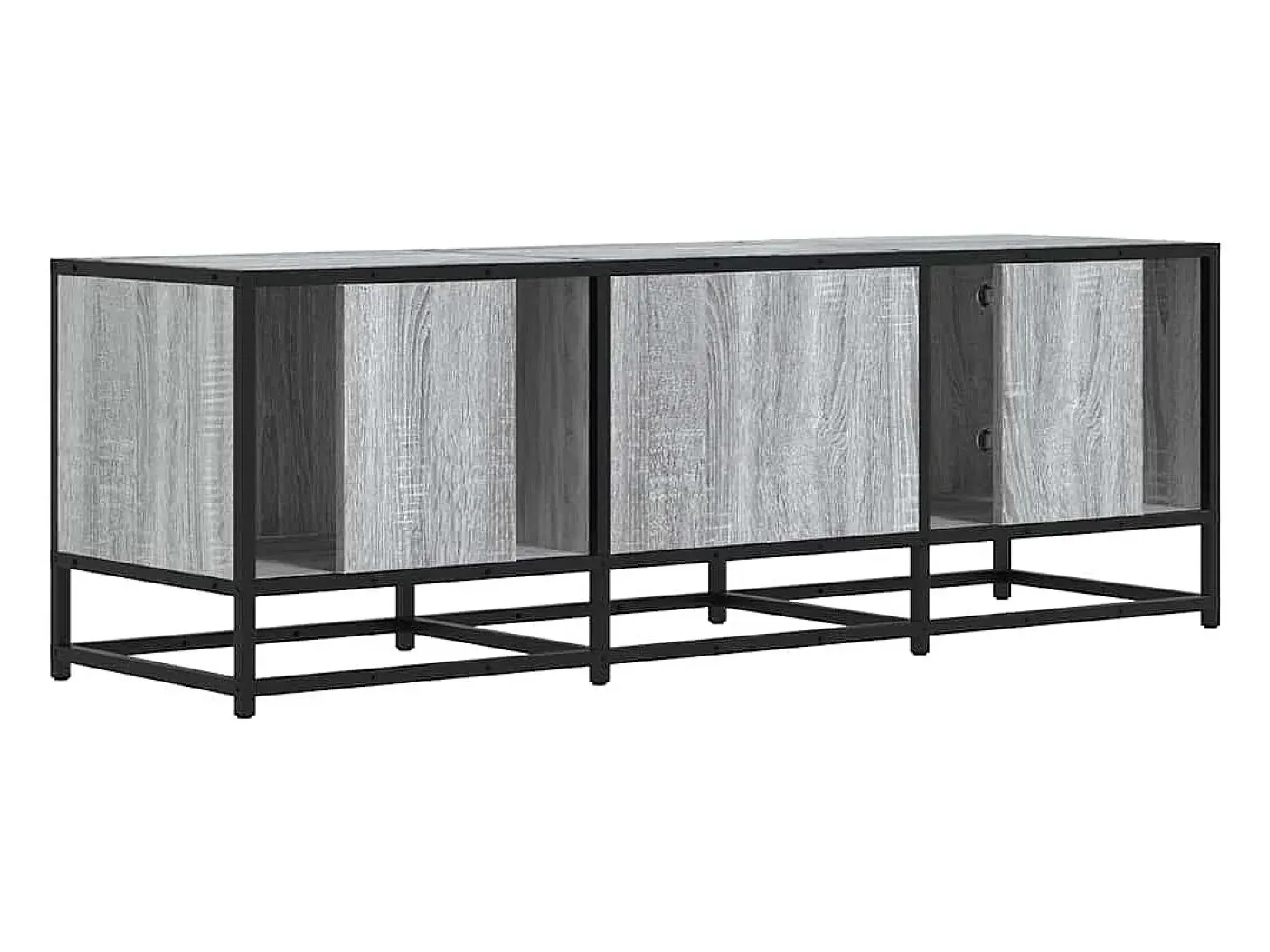 Mueble TV madera ingeniería y metal gris Sonoma 120x35x41 cm