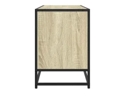 Mueble TV madera ingeniería y metal roble Sonoma 100x35x50 cm