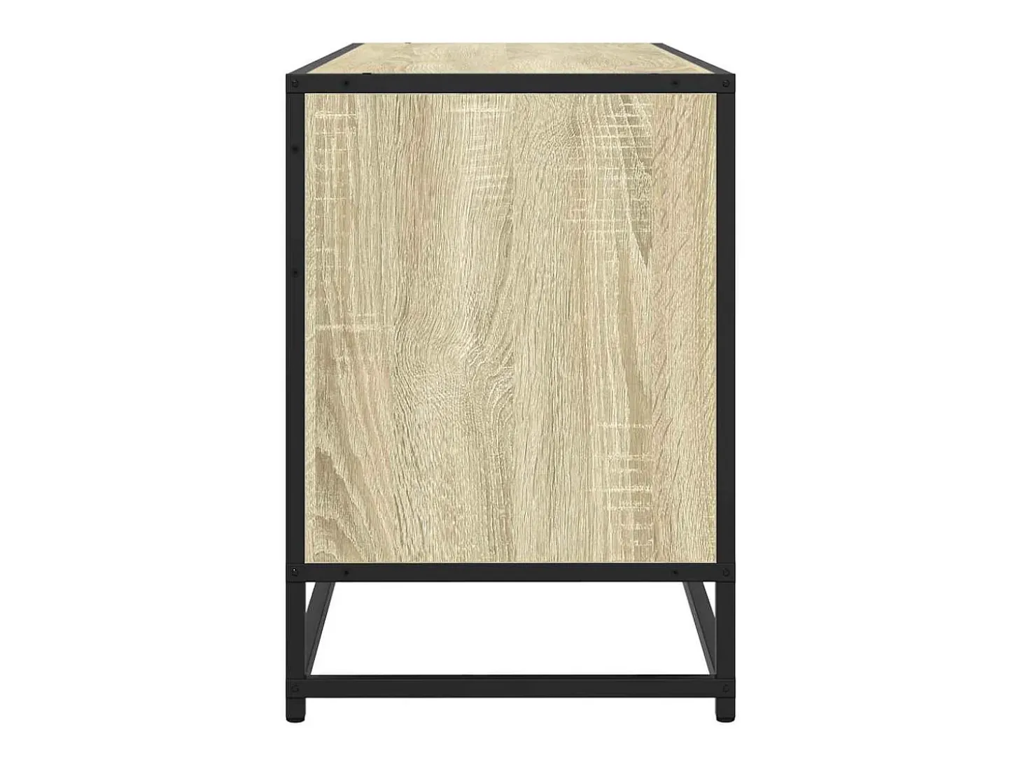 Mueble TV madera ingeniería y metal roble Sonoma 100x35x50 cm