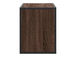 Mueble TV madera ingeniería y metal marrón roble 80x31x39,5 cm