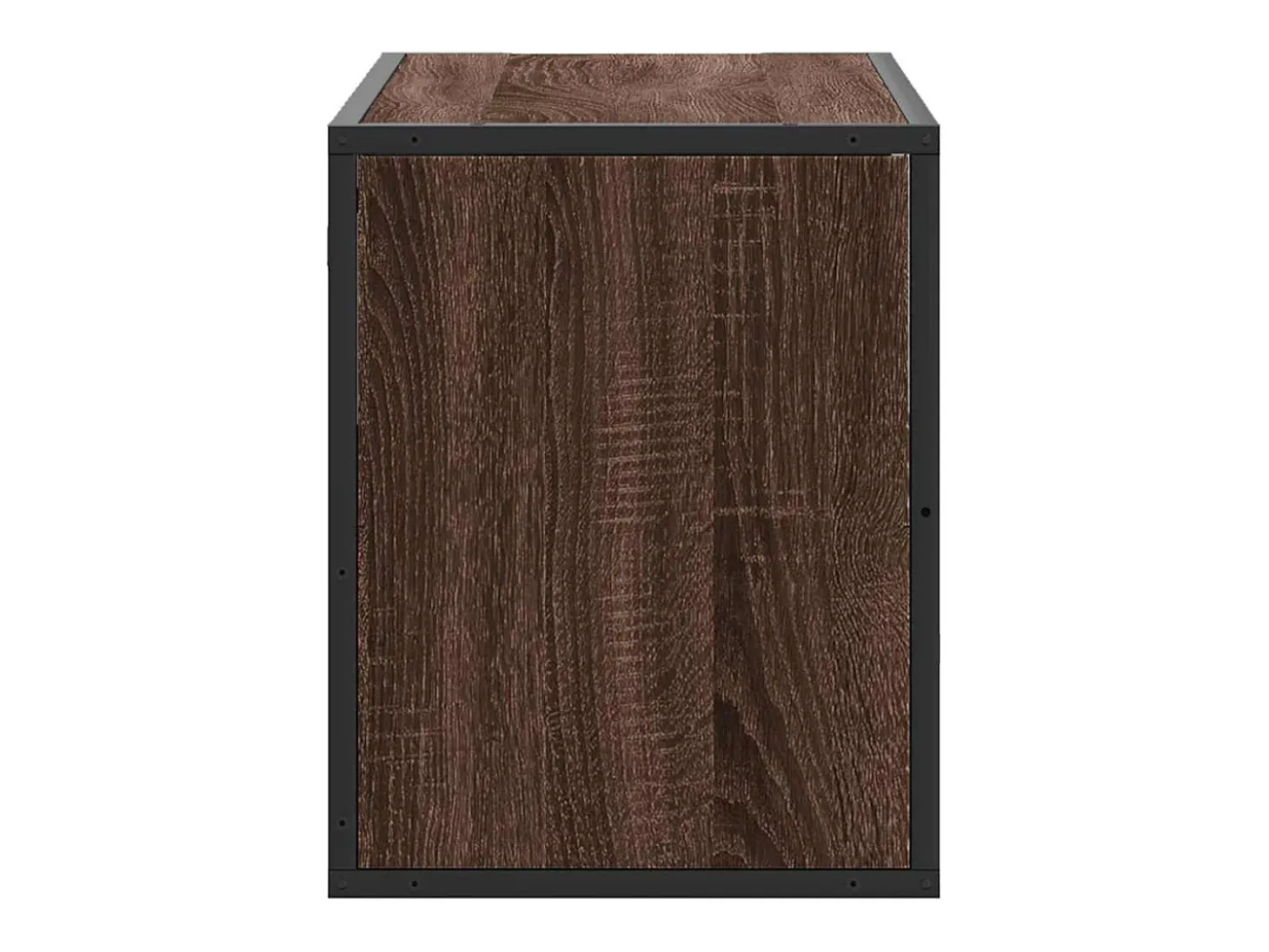 Mueble TV madera ingeniería y metal marrón roble 80x31x39,5 cm