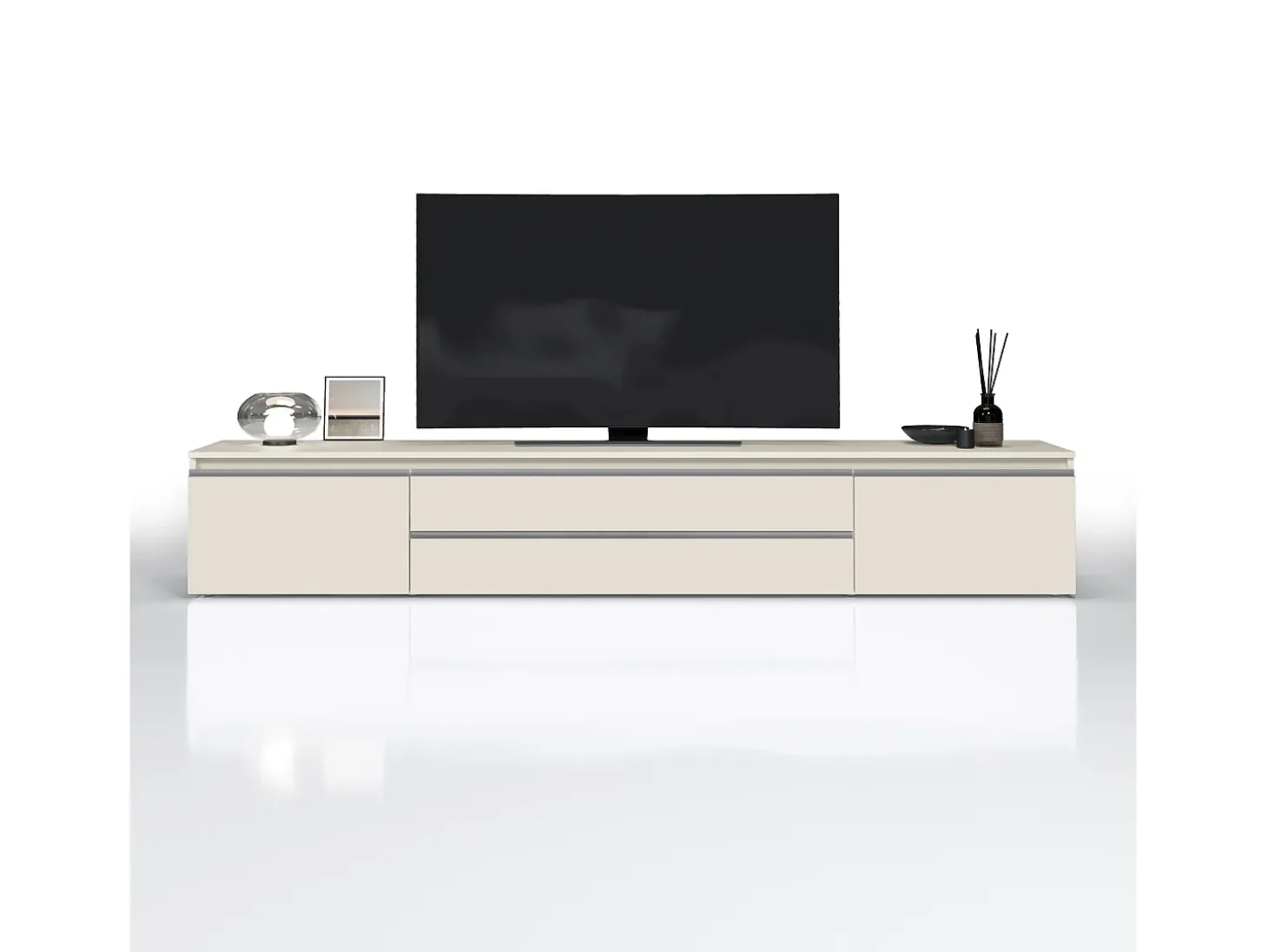 Mueble TV MAGIC con 2 puertas y 2 cajones color cachemira 240x40x40 cm