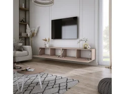 Mueble TV: Marrón Caramelo, 200 (2 x 100) x 34 x 32 cm
