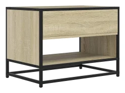 Mueble TV metal y madera ingeniería roble Sonoma 61x40x46 cm