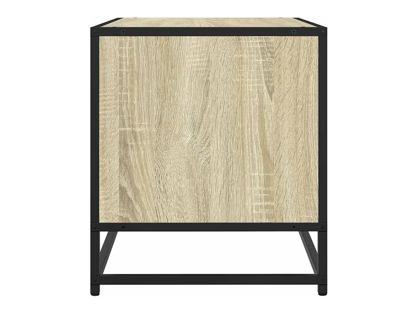 Mueble TV metal y madera ingeniería roble Sonoma 61x40x46 cm