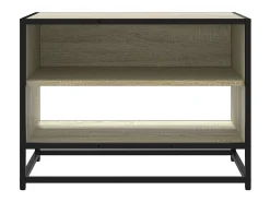 Mueble TV metal y madera ingeniería roble Sonoma 61x40x46 cm