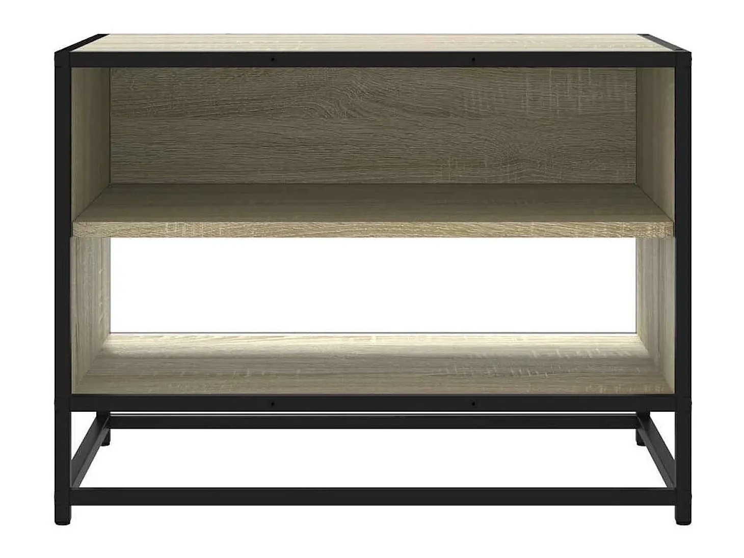 Mueble TV metal y madera ingeniería roble Sonoma 61x40x46 cm