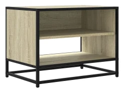 Mueble TV metal y madera ingeniería roble Sonoma 61x40x46 cm