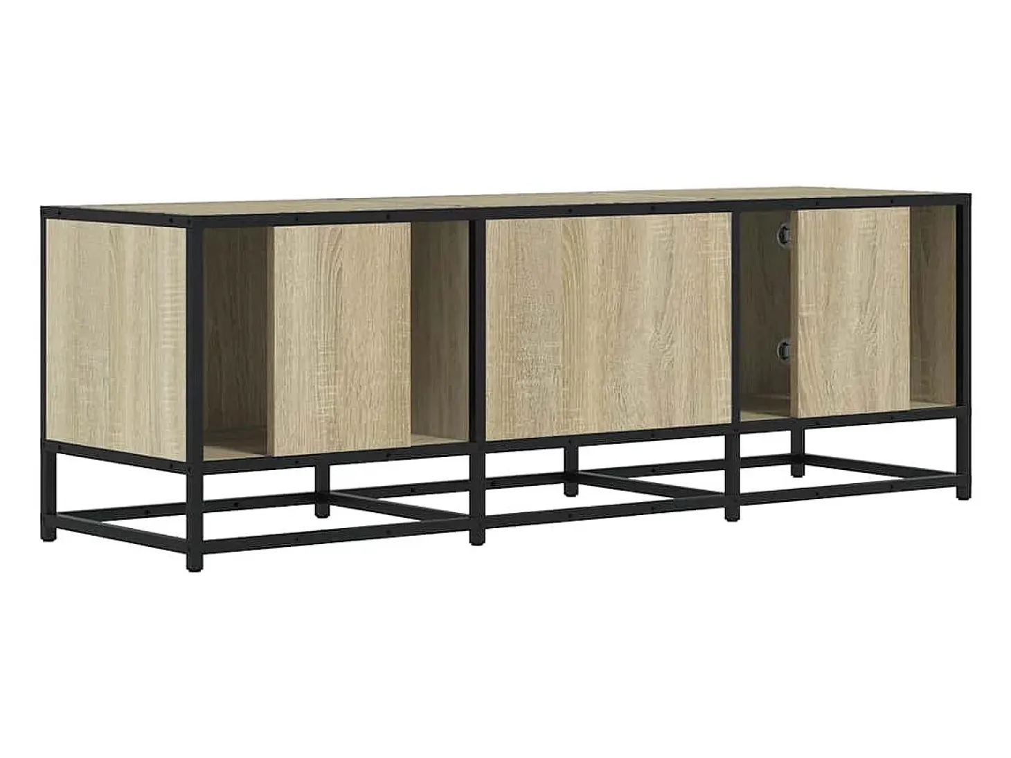 Mueble TV metal y madera ingeniería roble Sonoma 120x35x41 cm
