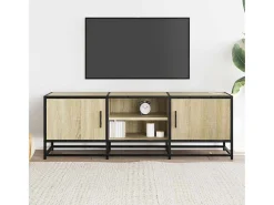 Mueble TV metal y madera ingeniería roble Sonoma 120x35x41 cm