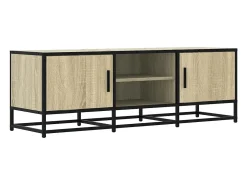 Mueble TV metal y madera ingeniería roble Sonoma 120x35x41 cm