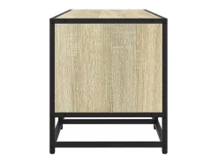 Mueble TV metal y madera ingeniería roble Sonoma 120x35x41 cm